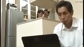 Japanese Asian shtick Jocular mater Cheating with her Young